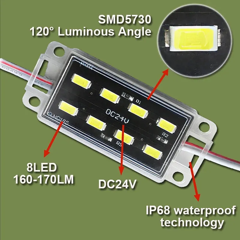 High-Brightness Monochrome Outdoor Waterproof Low-Voltage LED Module Lights